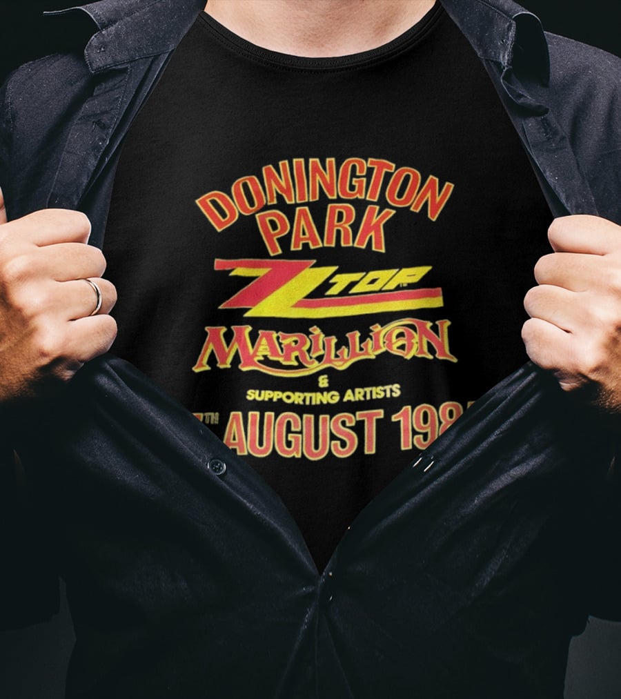 Donington Park ZZ Top Marillion 17 August 1985 Concert Supporting Artists T-Shirt