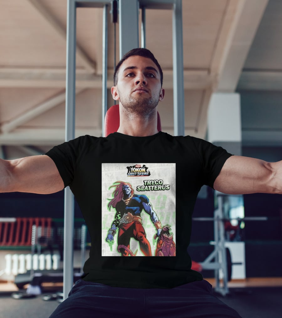 Marvel Tokon First Strike Tryco Slatterus Character With Creature T-Shirt