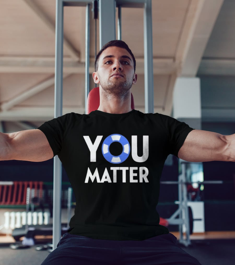 YOU Matter Lifebuoy Symbol Blue White T-Shirt