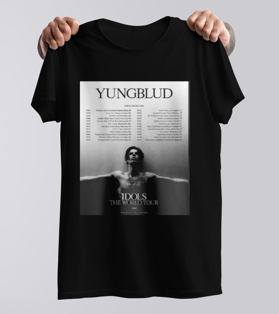 YUNGBLUD Idols The World Tour North America 2026 Schedule Dates Mockup Two Side T-Shirt