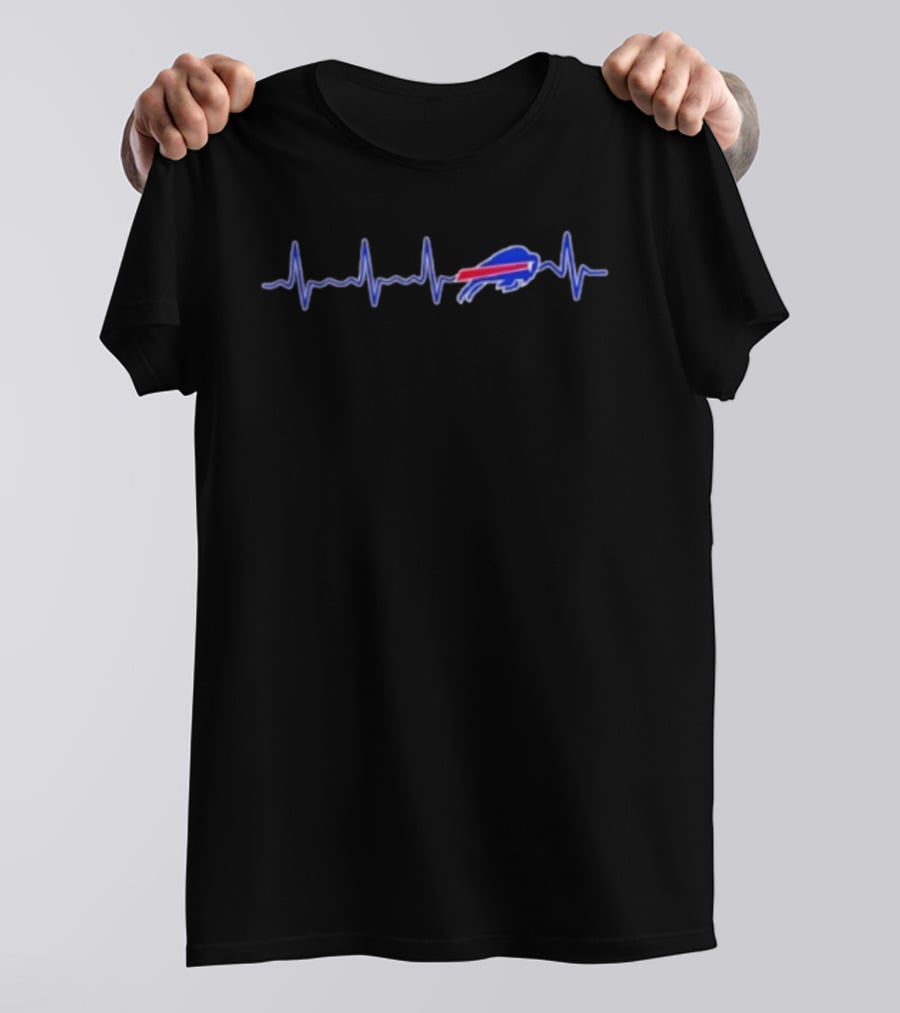 Buffalo Bills Heartbeat Love For Football Original Fans T-Shirt