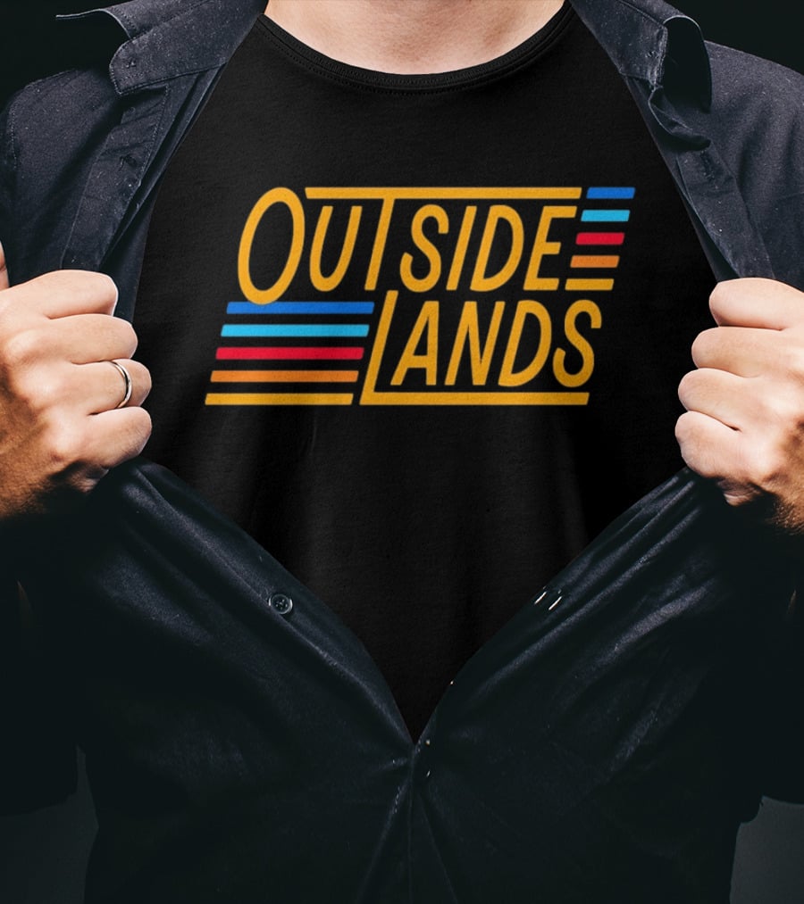 OUTSIDE LANDS Music And Arts Festival Stripes Retro Colorful T-Shirt
