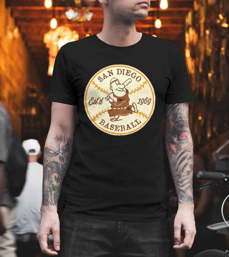 San Diego Padres Swinging Friar Est’d 1969 T-Shirt