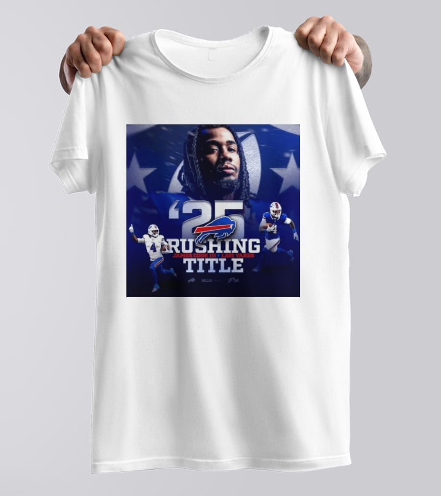 25 Rushing Buffalo Football James Cook III 1621 Yards Title T-Shirt