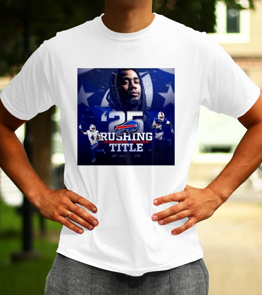 25 Rushing Buffalo Football James Cook III 1621 Yards Title T-Shirt