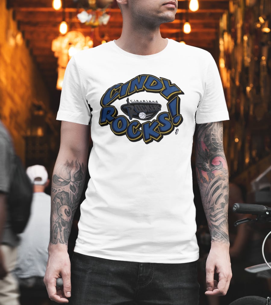 Cindy Rocks Cleveland Rockers Basketball T-Shirt