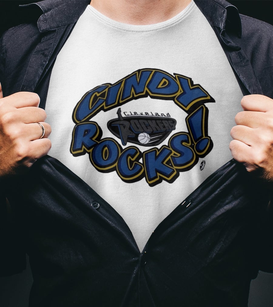 Cindy Rocks Cleveland Rockers Basketball T-Shirt