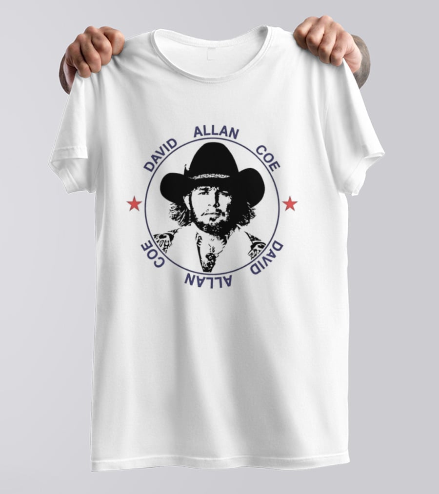 David Allan Coe Country Music Legend Vintage Cowboy Hat T-Shirt