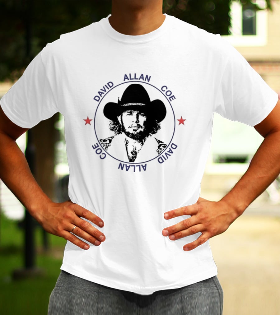 David Allan Coe Country Music Legend Vintage Cowboy Hat T-Shirt