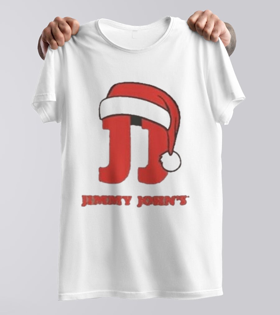 Jimmy John's Festive Santa Hat Christmas T-Shirt