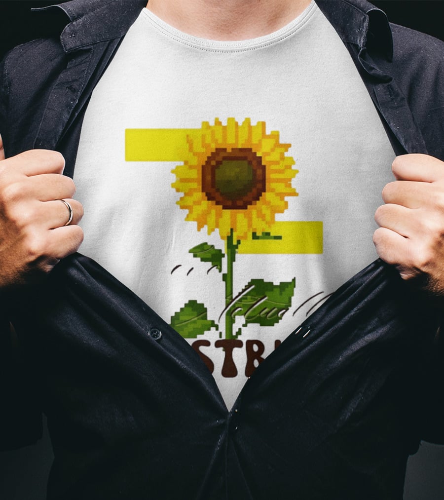 Love Actually Dustbia Pixel Sunflower T-Shirt