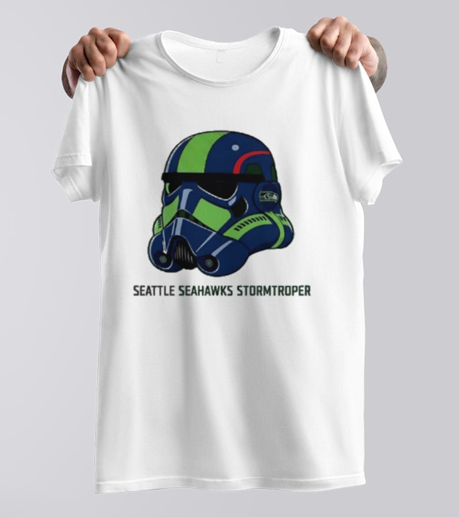 Seattle Seahawks Stormtrooper Game Day Galactic Helmet T-Shirt