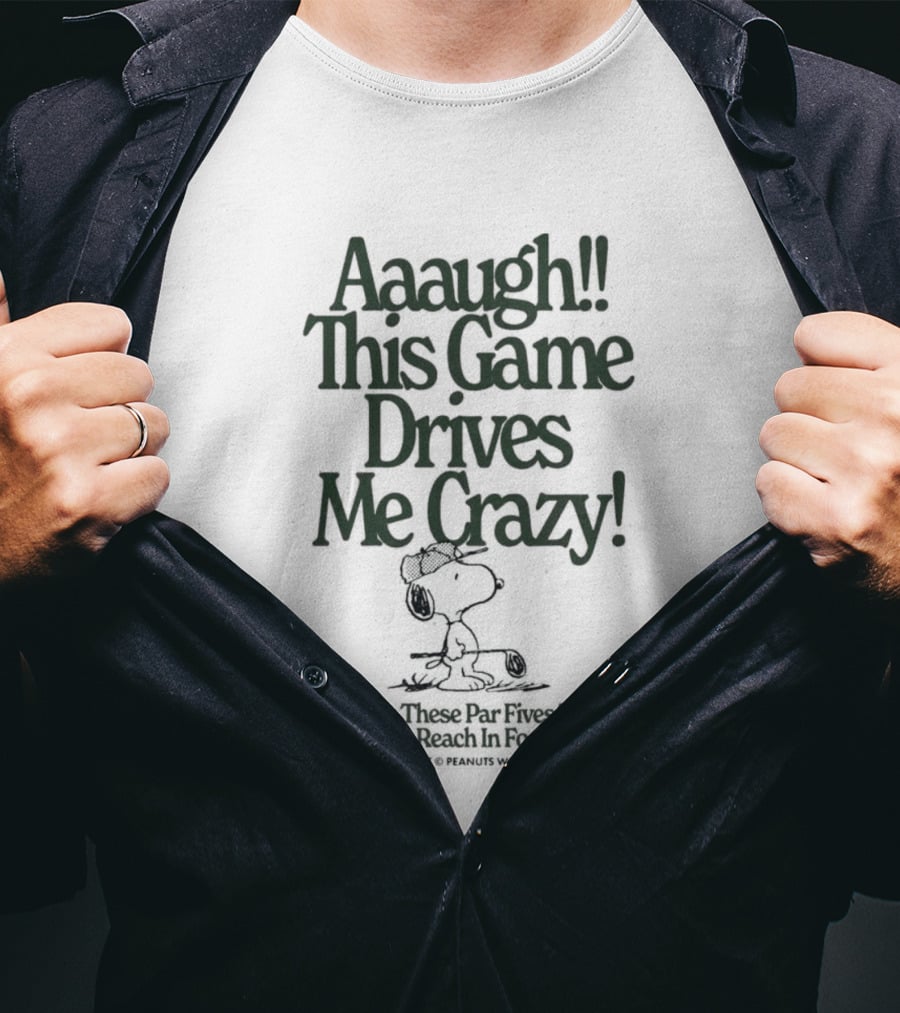 Aaaugh This Game Drives Me Crazy Peanuts Snoopy Charles M. Schulz T-Shirt