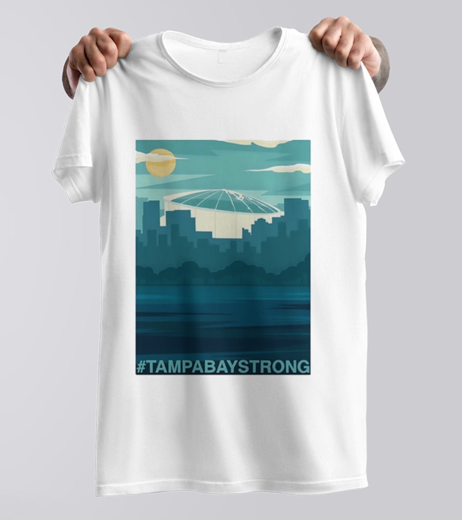 Tampa Bay Strong Skyline Tropicana Field Hashtag T T-Shirt