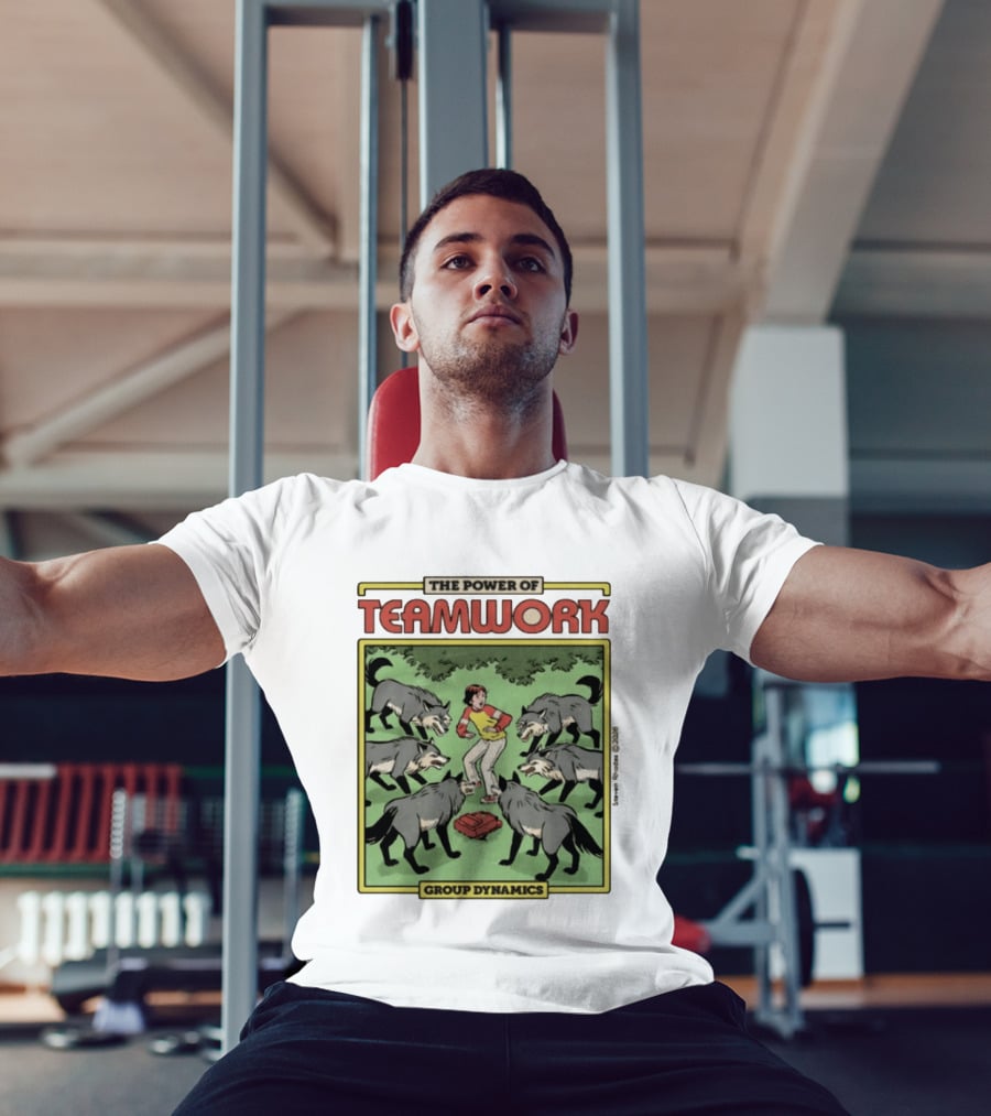 The Power Of Teamwork Group Dynamics Child Surrounded By Wolves T-Shirt