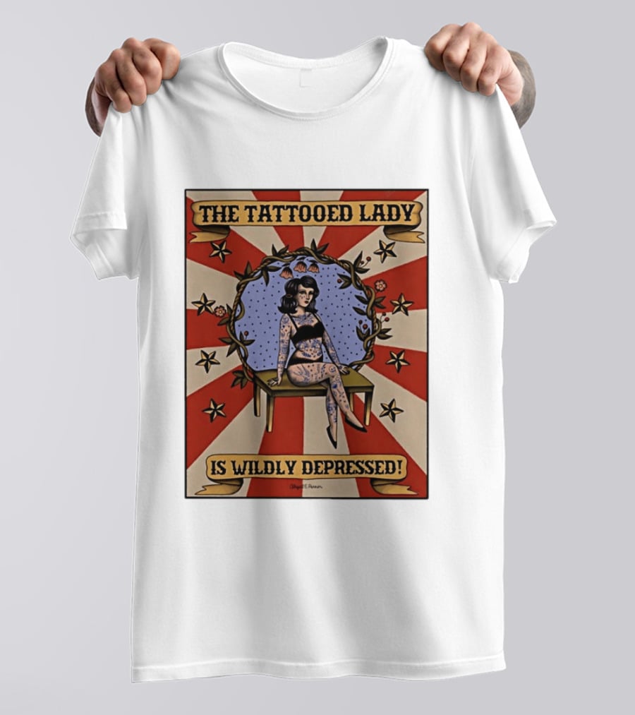 The Tattooed Lady Is Wildly Depressed Vintage Circus T-Shirt