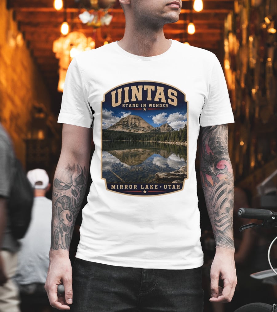 Uintas Stand In Wonder At Mirror Lake Utah T-Shirt