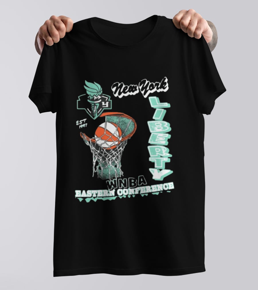 New York Liberty WNBA Eastern Conference 47Brand Store 47 Foundation T-Shirt