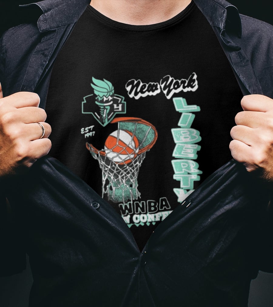 New York Liberty WNBA Eastern Conference 47Brand Store 47 Foundation T-Shirt