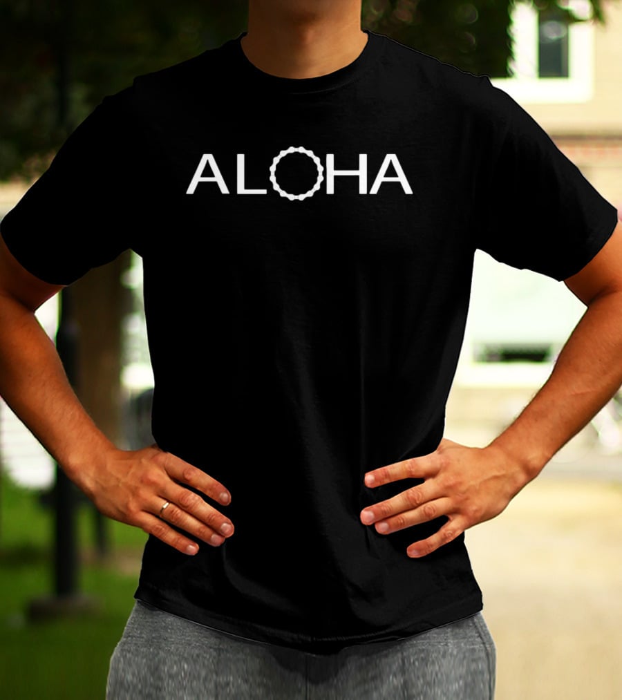 Aloha Bike Chain Circle T-Shirt