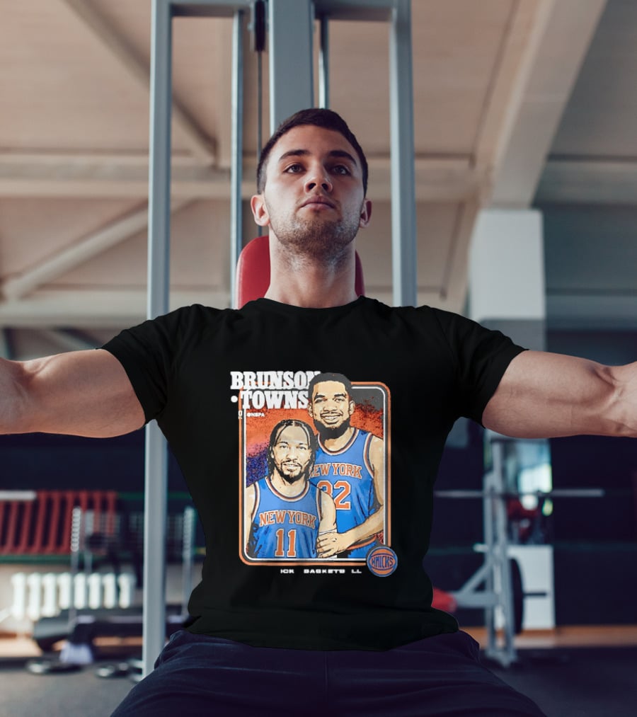 Brunson Towns NBA New York Knicks 11 32 Knicks Step Brothers T-Shirt