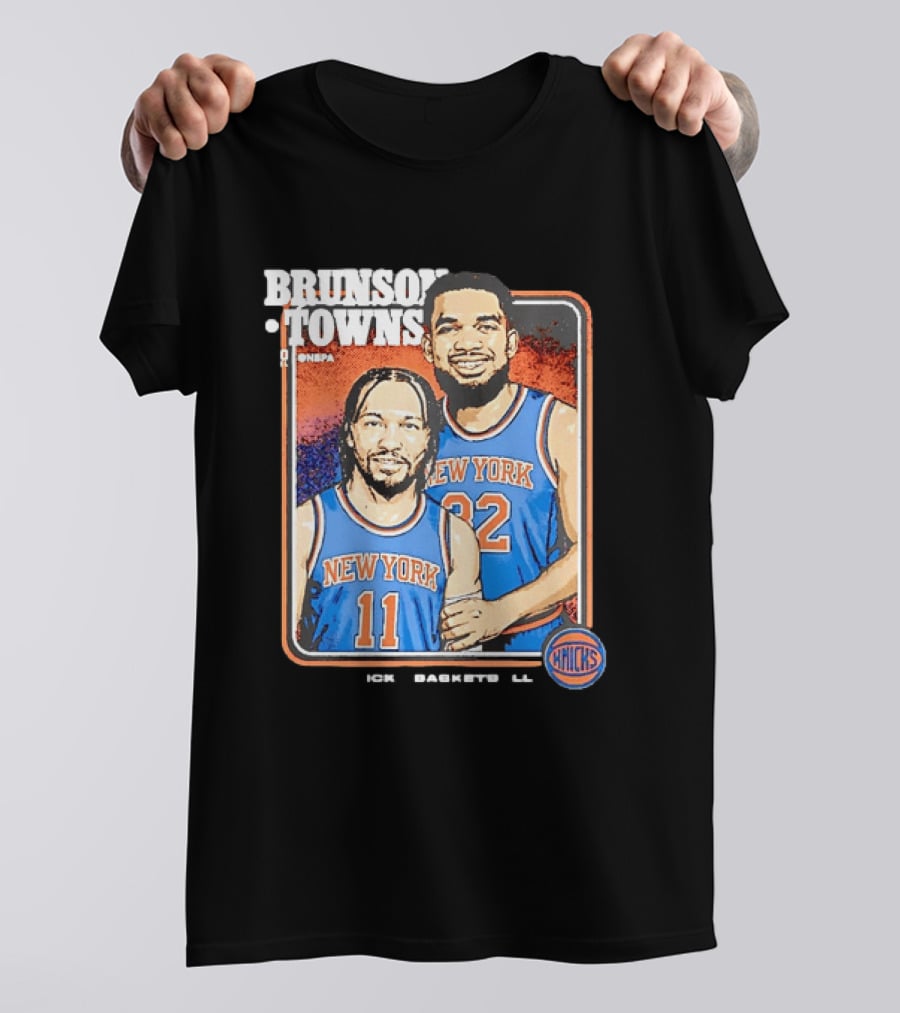 Brunson Towns NBA New York Knicks 11 32 Knicks Step Brothers T-Shirt