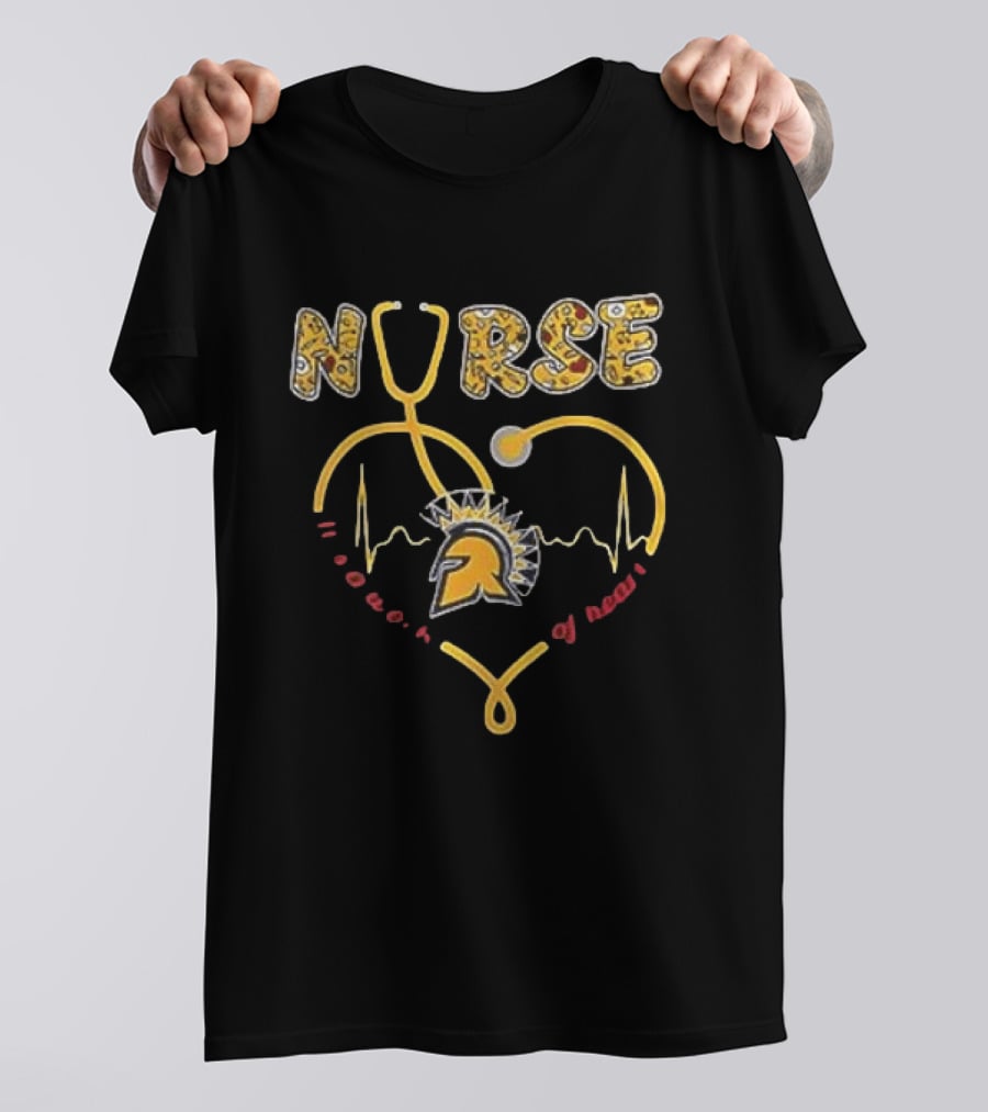 Detroit Lions United States Coast Guard 2026 Nurse Power Of Heart Stethoscope EMT Lions Helmet T-Shirt