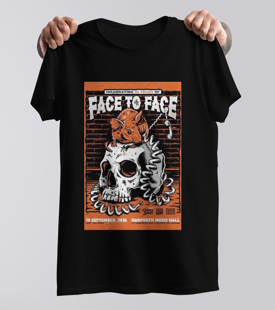 Celebrating 35 Years Of Face To Face In Toronto Sept 10 2026 Danforth Music Hall T-Shirt