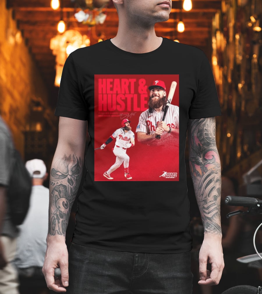 Philadelphia Phillies Heart & Hustle Award Winner Brandon Marsh T-Shirt