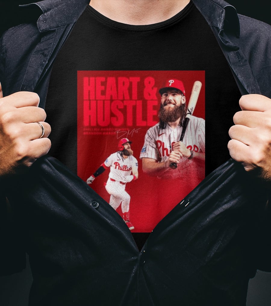 Philadelphia Phillies Heart & Hustle Award Winner Brandon Marsh T-Shirt