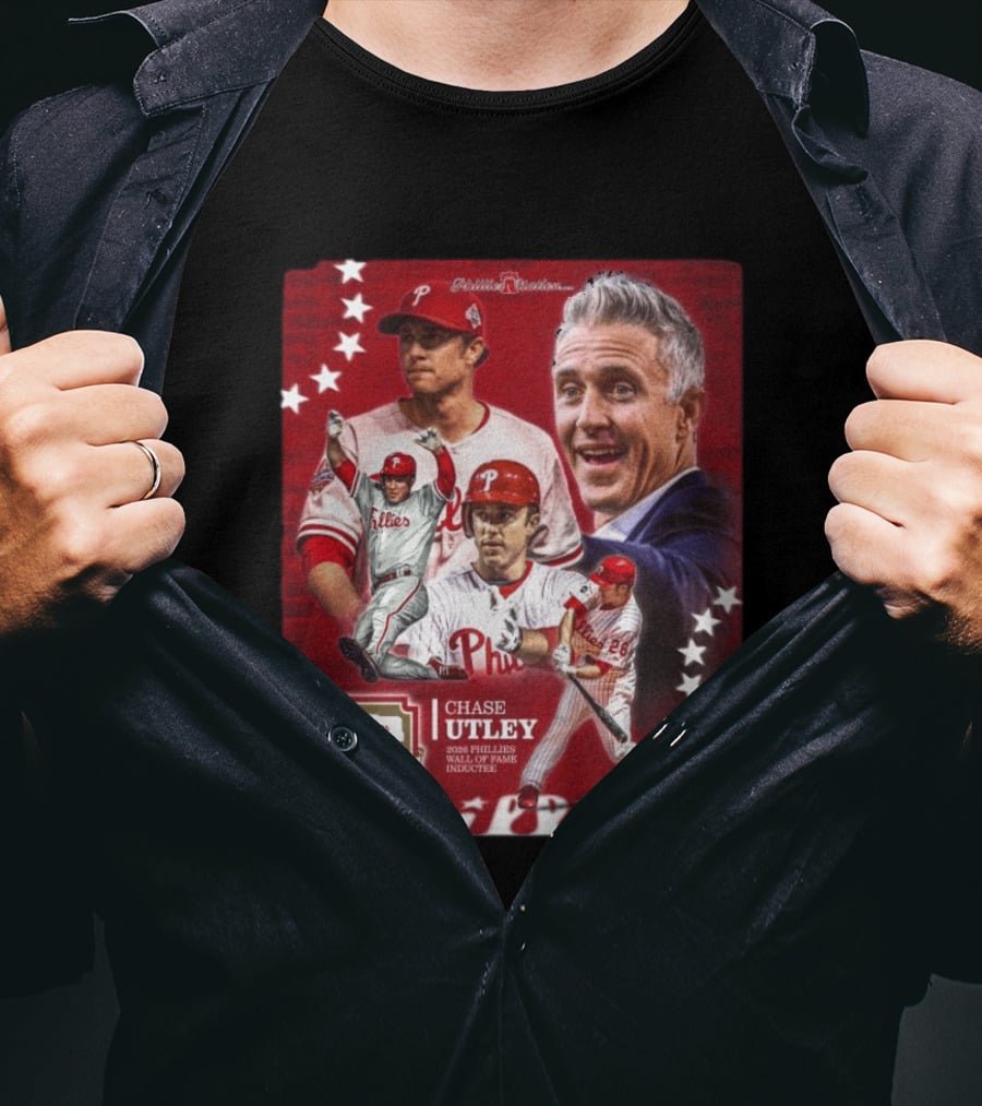Phillies Nation Chase Utley 2026 Wall Of Fame Inductee Phillies T-Shirt