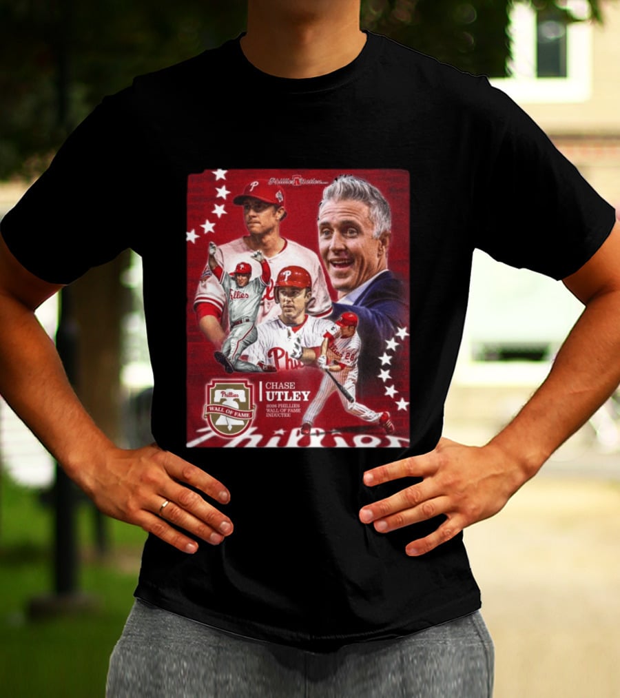 Phillies Nation Chase Utley 2026 Wall Of Fame Inductee Phillies T-Shirt