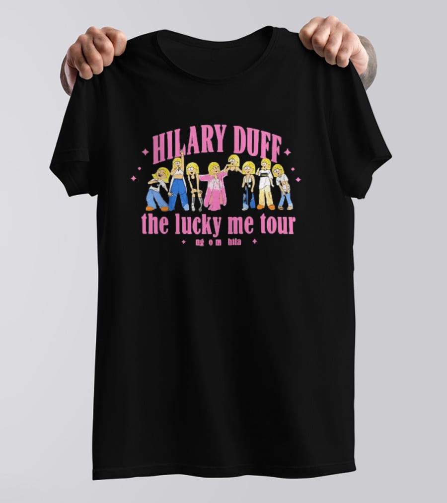 Hilary Duff The Lucky Me Tour Sing To Me Hilary Cartoon Characters T-Shirt