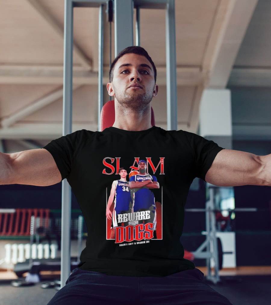 Slam Gonzaga Basketball Beware Of The Dogs Braden Huff Graham Ike T-Shirt