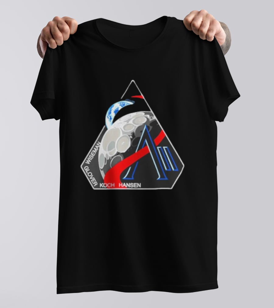 NASA Artemis 2 Mission Wiseman Glover Koch Hansen Moon Earth T-Shirt