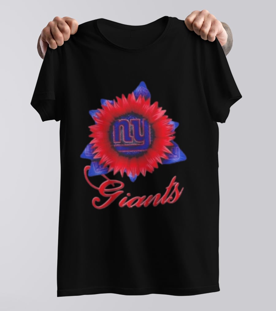New York Giants Football Sunflower NY Giants T-Shirt