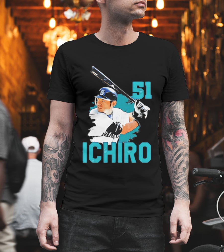 Ichiro Suzuki 51 Seattle Mariners MLB Baseball T-Shirt