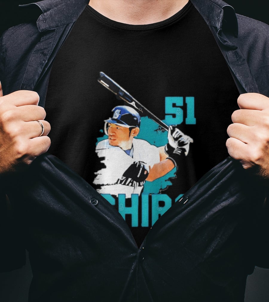 Ichiro Suzuki 51 Seattle Mariners MLB Baseball T-Shirt