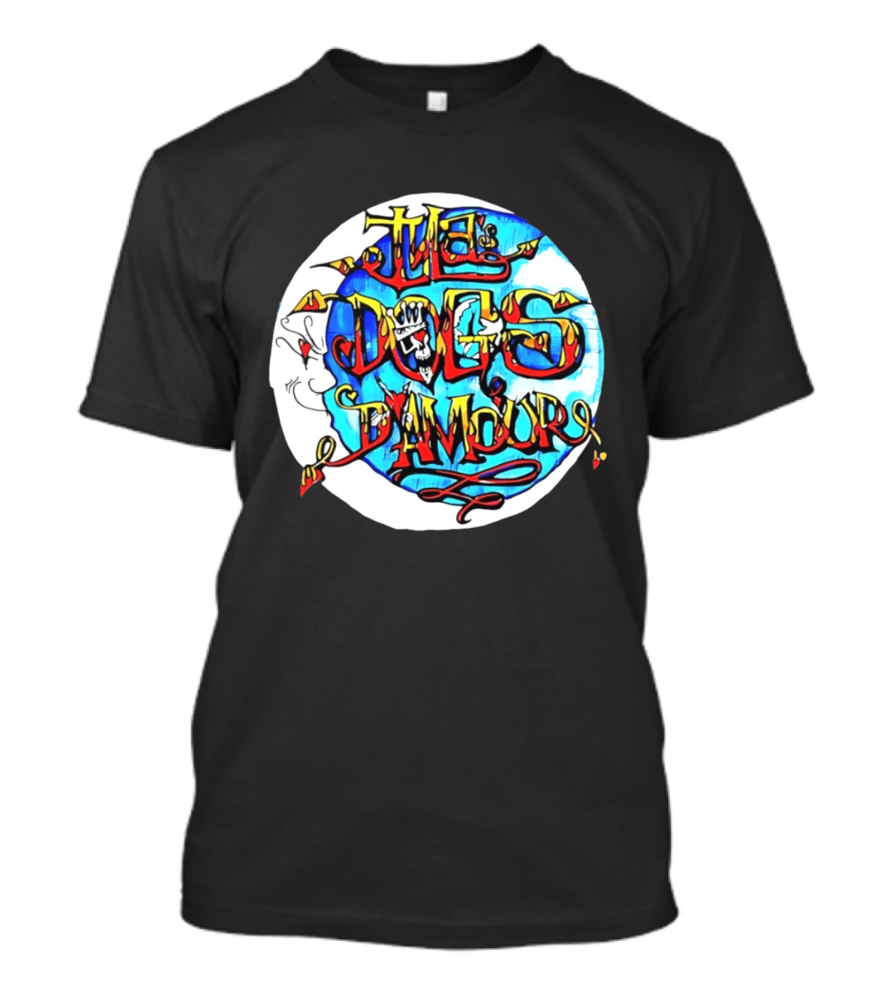 The Dogs D'Amour Iconic Band Logo Vibrant Skull T-Shirt