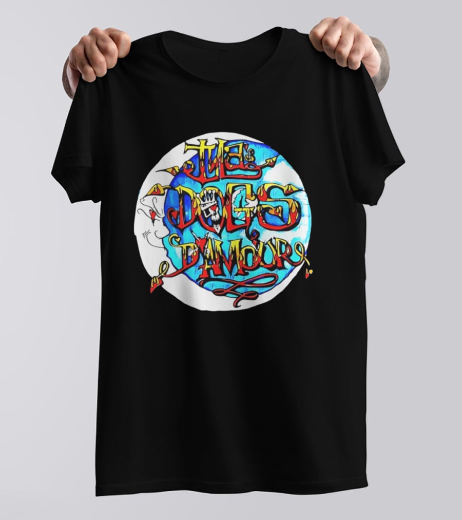 The Dogs D'Amour Iconic Band Logo Vibrant Skull T-Shirt