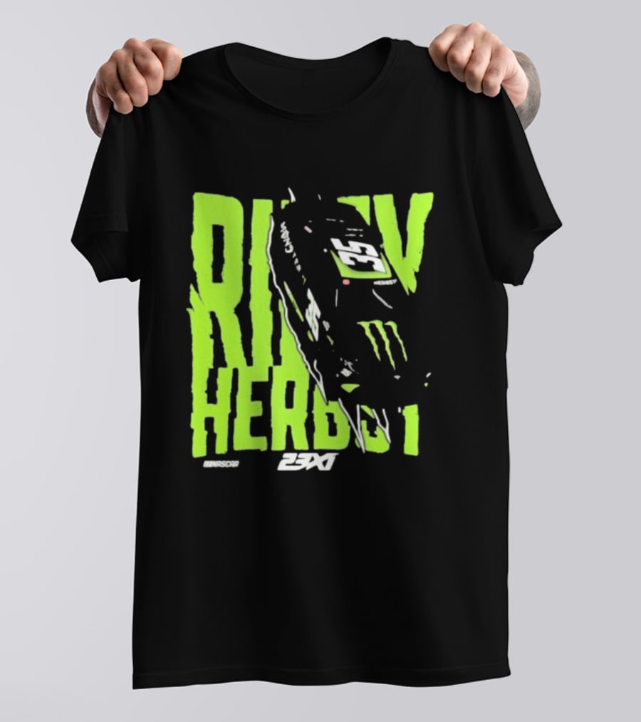 Riley Herbst 2023 23XI NASCAR Monster Energy Racing 98 T-Shirt