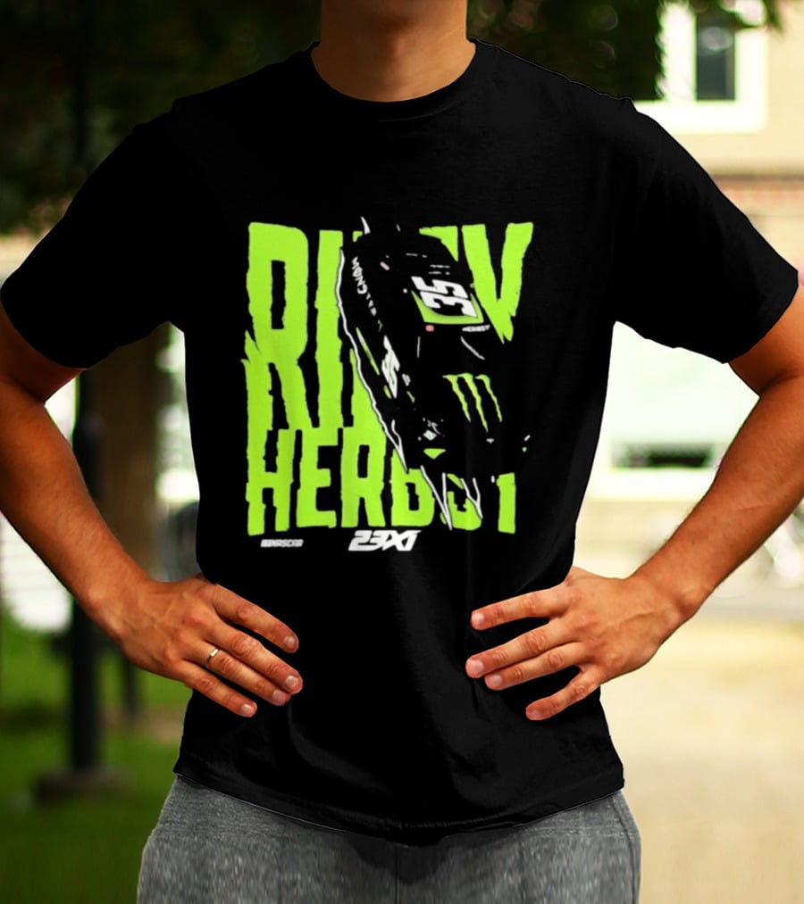 Riley Herbst 2023 23XI NASCAR Monster Energy Racing 98 T-Shirt