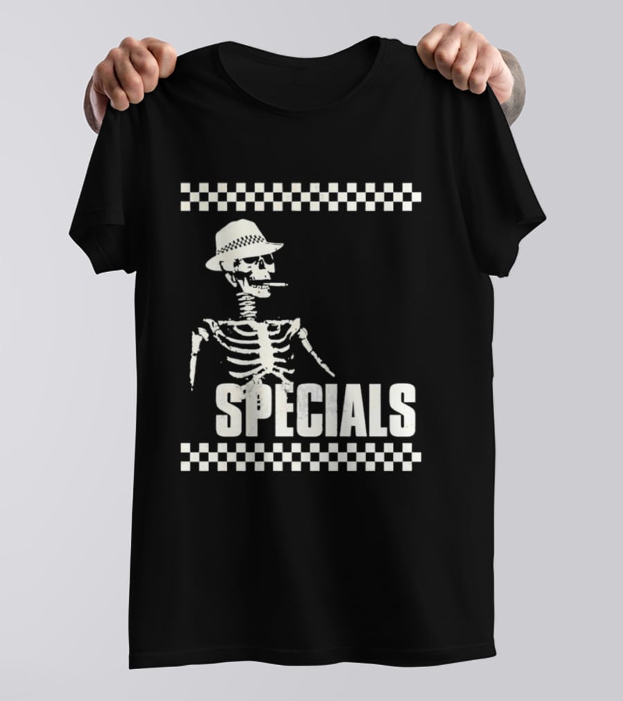 The Specials Skeleton Ska Band 2 Tone Distressed T-Shirt