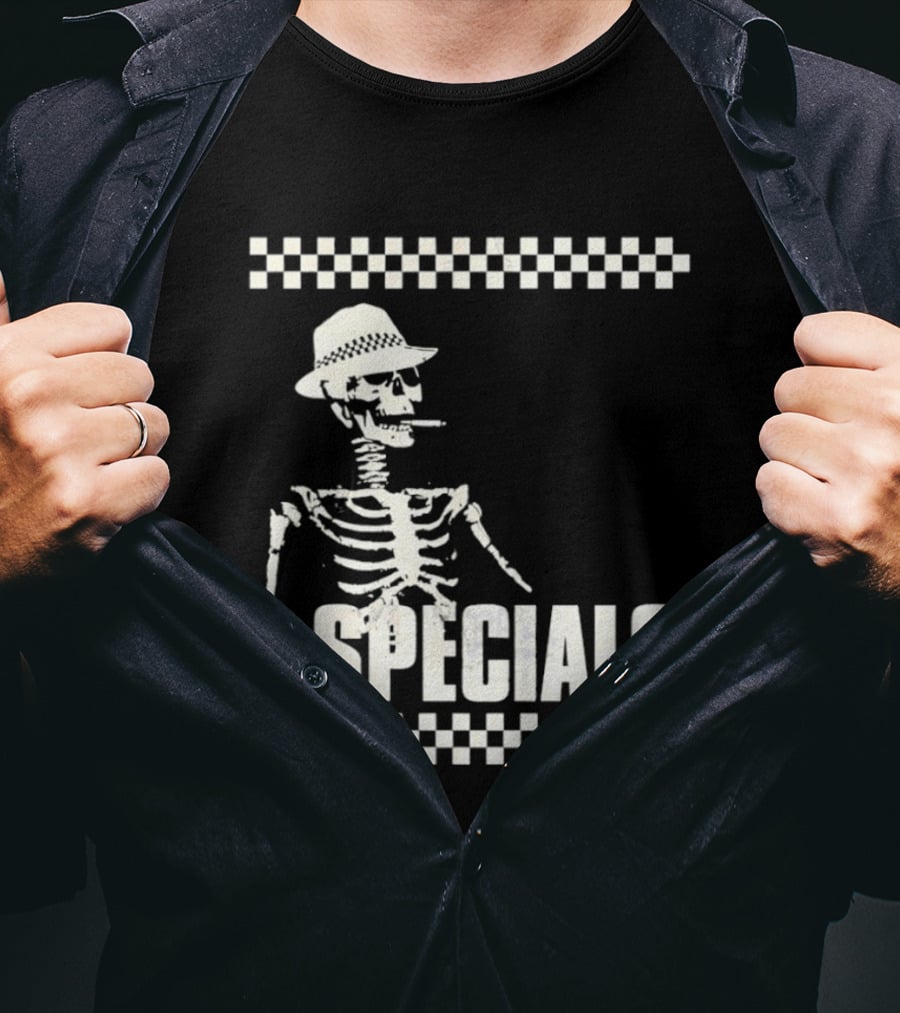 The Specials Skeleton Ska Band 2 Tone Distressed T-Shirt