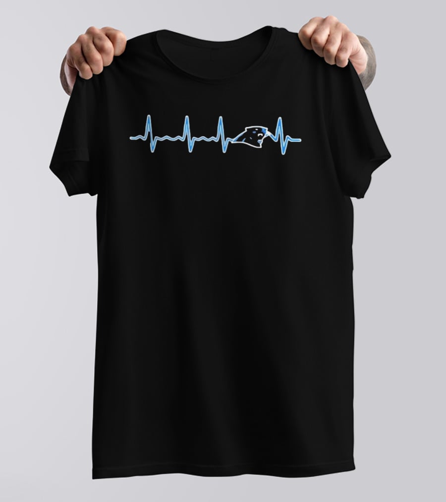 Heartbeat Love Carolina Panthers Football T-Shirt