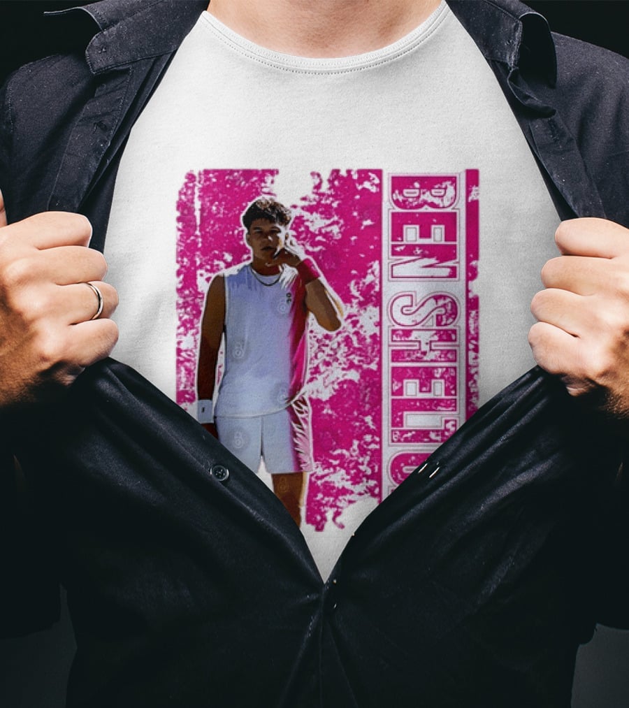 Ben Shelton Tennis Star Distressed Pink T-Shirt