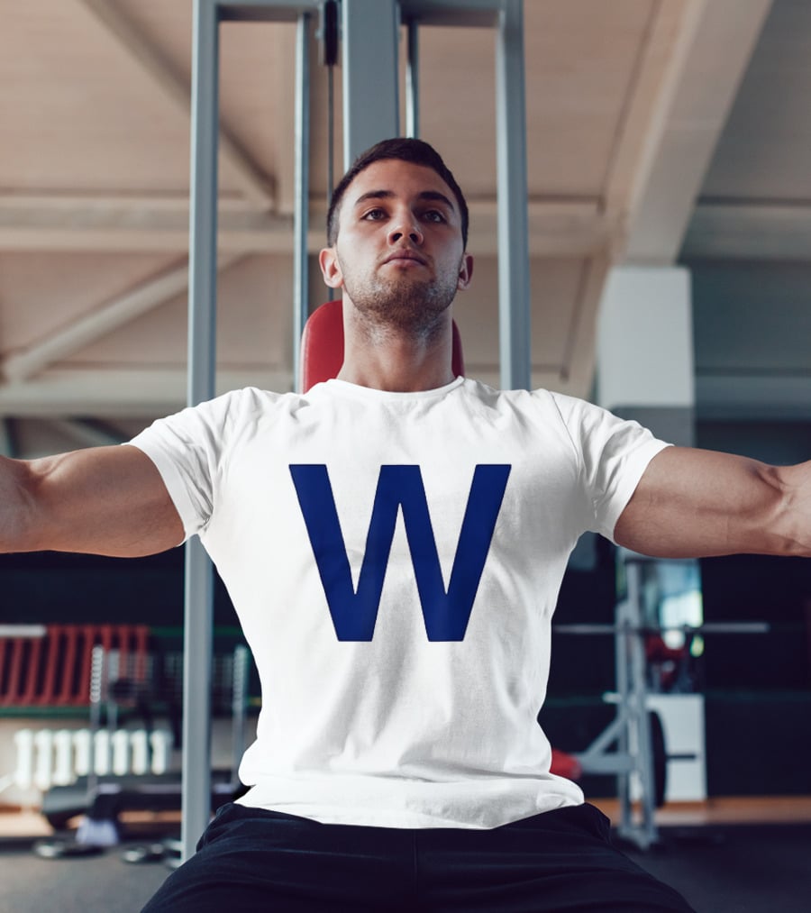 Chicago Cubs Blue W Baseball Team Victory T-Shirt
