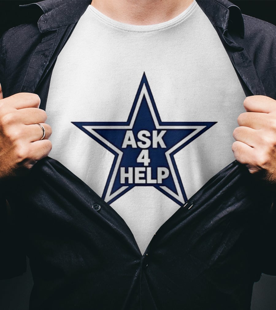 Dallas Cowboys Classic Ask 4 Help Star T-Shirt