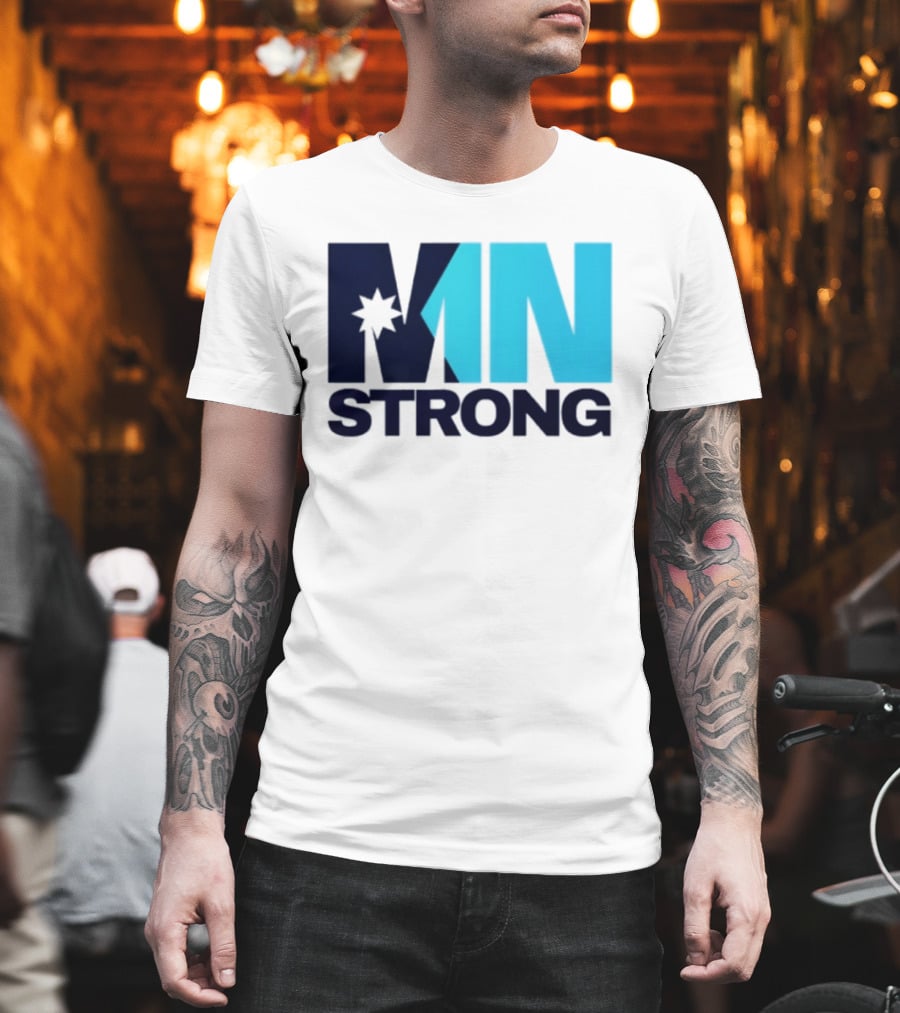 MN Strong Minneapolis Minnesota Kiss Cut Star T-Shirt