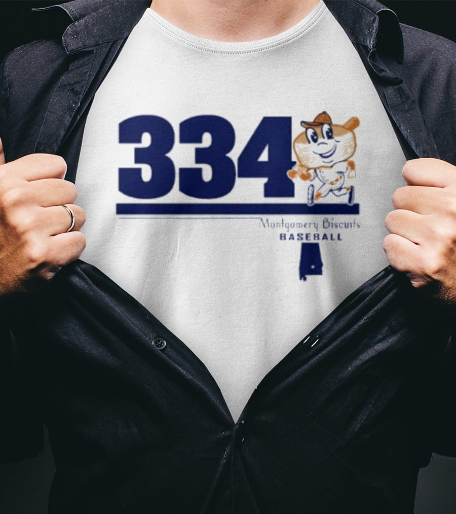 Montgomery Biscuits Baseball 334 Biscuits T-Shirt